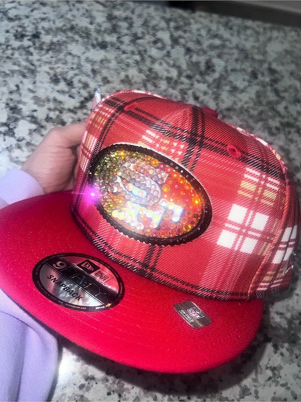 SF San Francisco 49ers New Era 59FIFTY Plaid Fitted Cap 7 3/8 Mens NFL NWT
